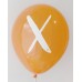 Orange Crystal Alphabet A-Z Printed Balloons